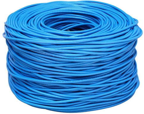 Imagen CABLE UTP CAT 5EAZUL VENTA POR METRO PARA USO EN INTERIORES