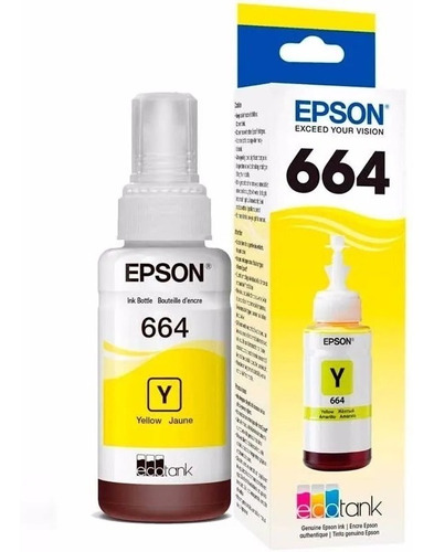 Imagen BOTELLA DE TINTA AMARILLO EPSON  664 T664420 70ML