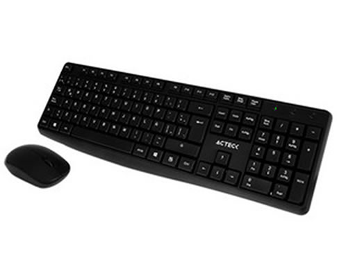 Imagen KIT DE TECLADO Y MOUSE INALAMBRICO ACTECK KT25 2.4GHZ NEGRO.