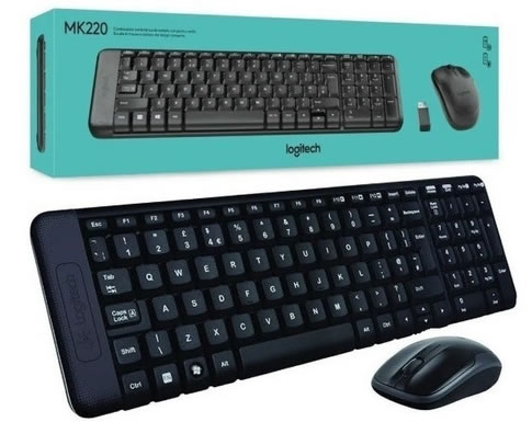 Imagen KIT DE TECLADO Y MOUSE INALAMBRICOS LOGITECH MK220 DONGLE US