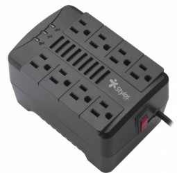 Imagen REGULADOR ELECTRONICO DE VOLTAJE STYLOS DE 480W DE 8 CONTACT